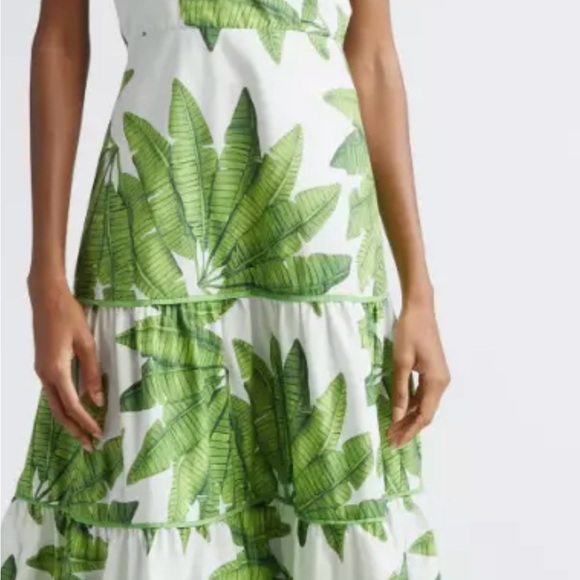 FARM Rio Green Leaf Print Maxi Dress - Picture 3 of 8